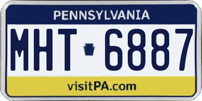 PA license plate MHT6887