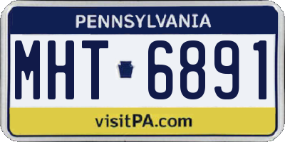 PA license plate MHT6891