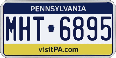 PA license plate MHT6895