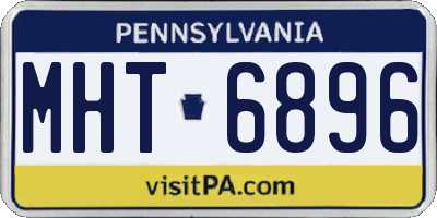 PA license plate MHT6896