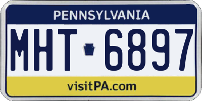 PA license plate MHT6897