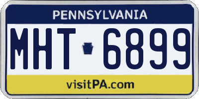 PA license plate MHT6899
