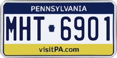 PA license plate MHT6901