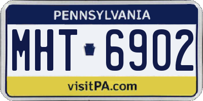 PA license plate MHT6902
