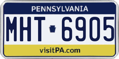 PA license plate MHT6905