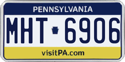 PA license plate MHT6906