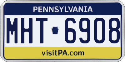 PA license plate MHT6908