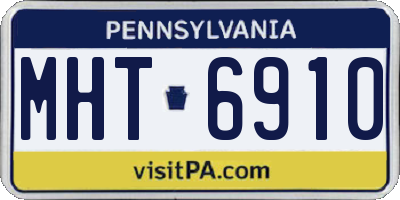 PA license plate MHT6910