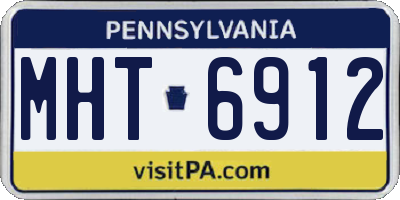 PA license plate MHT6912