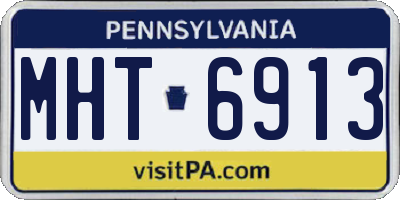 PA license plate MHT6913