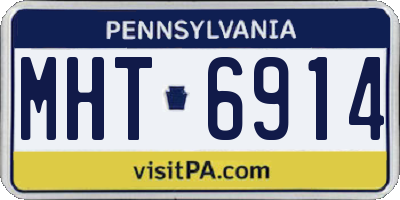 PA license plate MHT6914