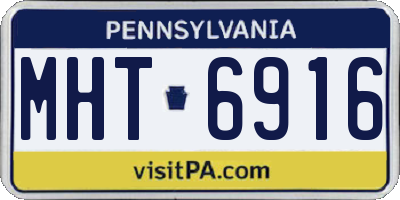 PA license plate MHT6916