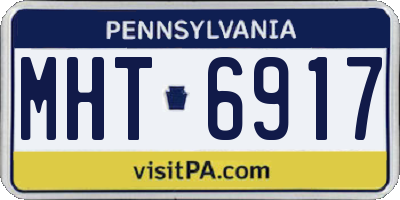 PA license plate MHT6917