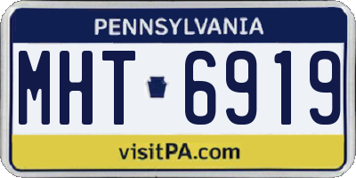 PA license plate MHT6919