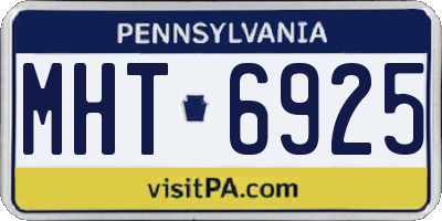 PA license plate MHT6925