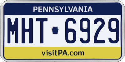 PA license plate MHT6929
