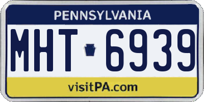 PA license plate MHT6939
