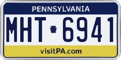 PA license plate MHT6941