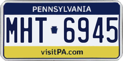 PA license plate MHT6945