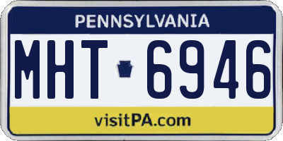 PA license plate MHT6946