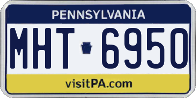 PA license plate MHT6950