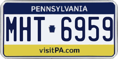 PA license plate MHT6959