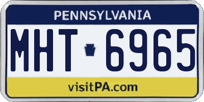 PA license plate MHT6965