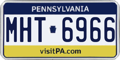 PA license plate MHT6966