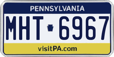 PA license plate MHT6967