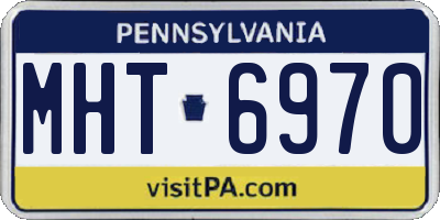 PA license plate MHT6970