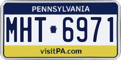 PA license plate MHT6971