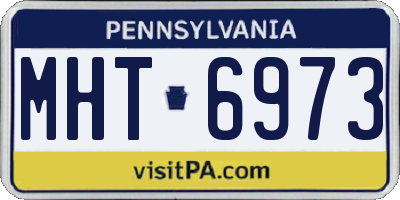 PA license plate MHT6973