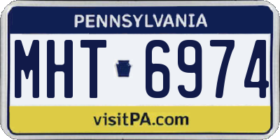 PA license plate MHT6974