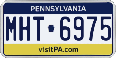 PA license plate MHT6975