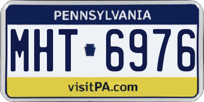 PA license plate MHT6976