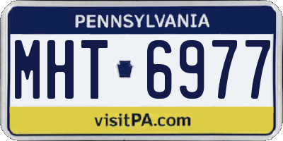 PA license plate MHT6977