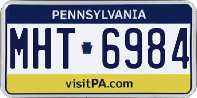 PA license plate MHT6984