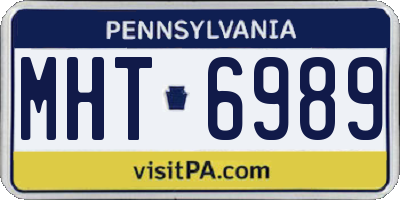 PA license plate MHT6989