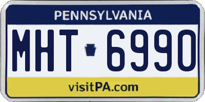 PA license plate MHT6990