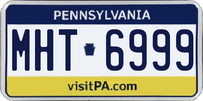 PA license plate MHT6999
