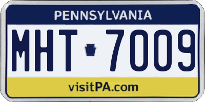 PA license plate MHT7009