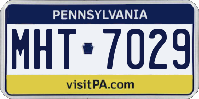 PA license plate MHT7029