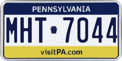 PA license plate MHT7044