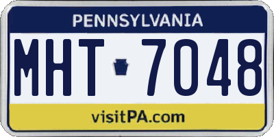 PA license plate MHT7048