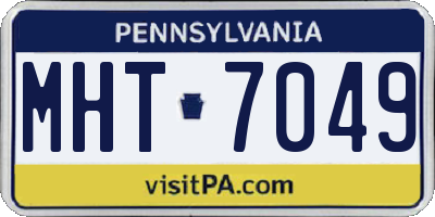 PA license plate MHT7049