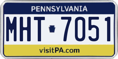 PA license plate MHT7051