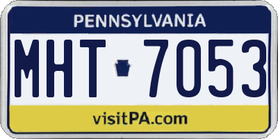 PA license plate MHT7053