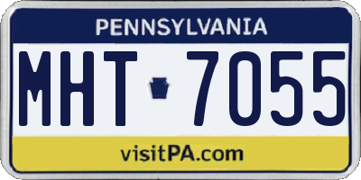 PA license plate MHT7055