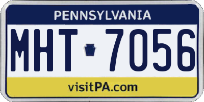 PA license plate MHT7056