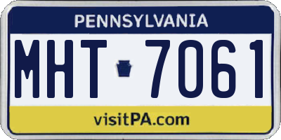PA license plate MHT7061